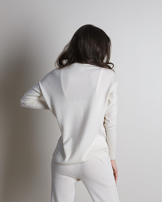 Пуловер кашемировый 02-17-205-0C белый